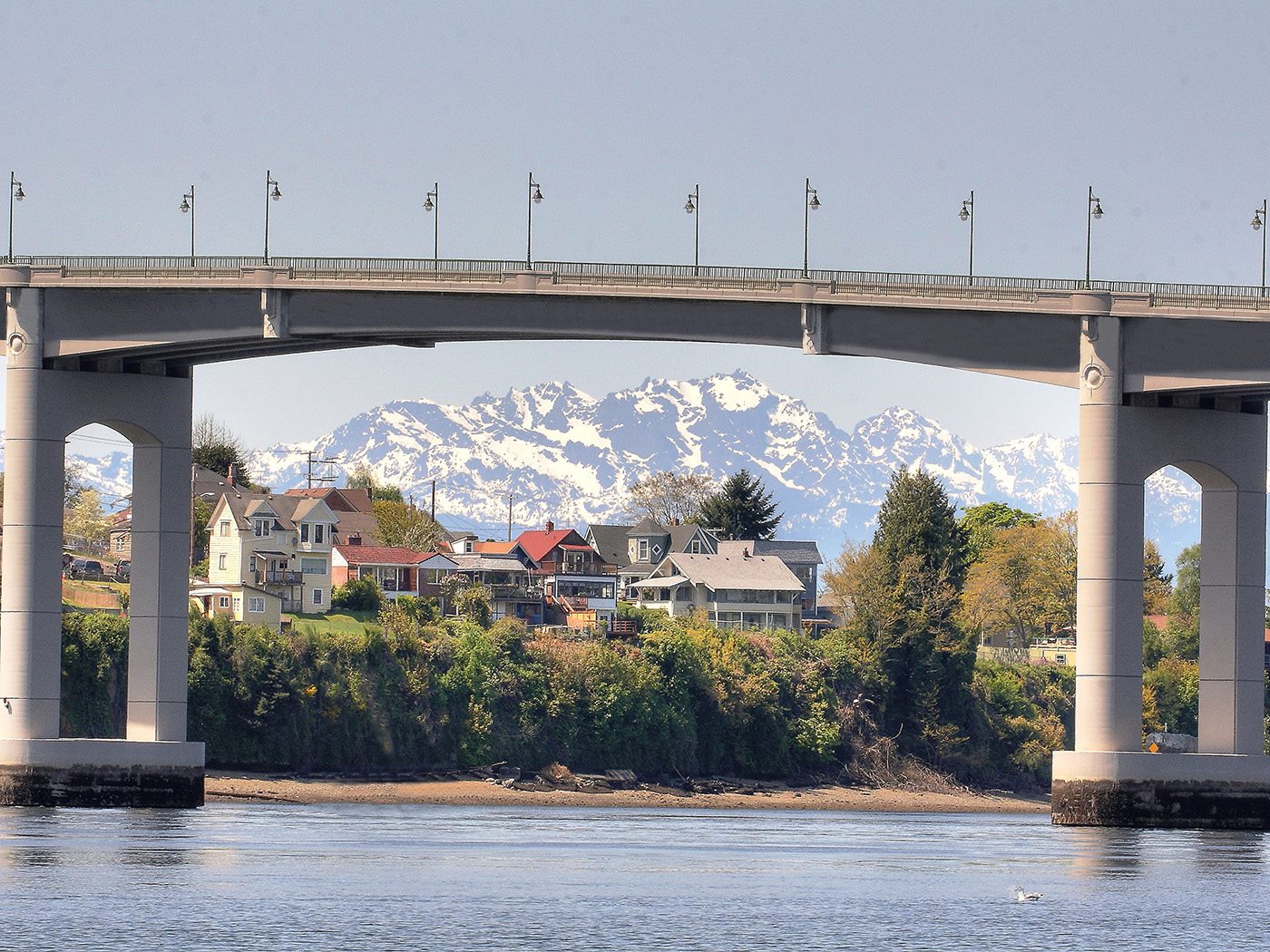 View of Bremerton with bridge in foreground